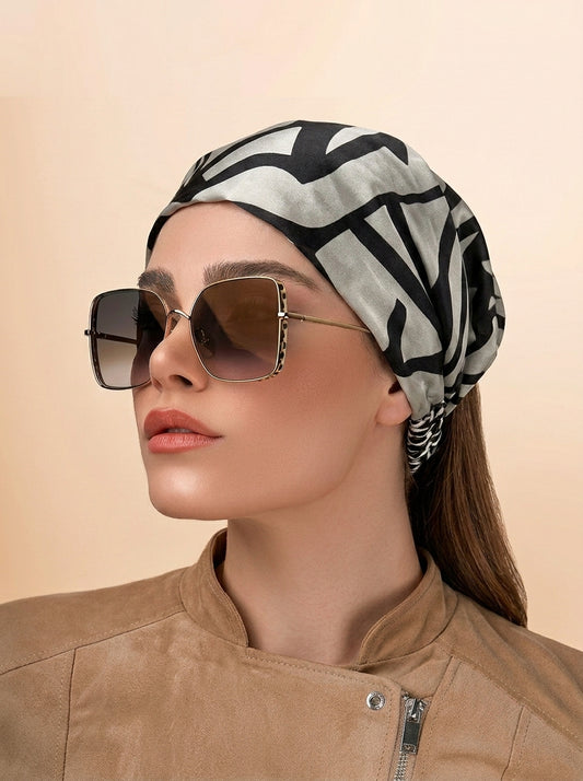 Boho Retro Abstract Print Hair Bandana & Headband Wrap