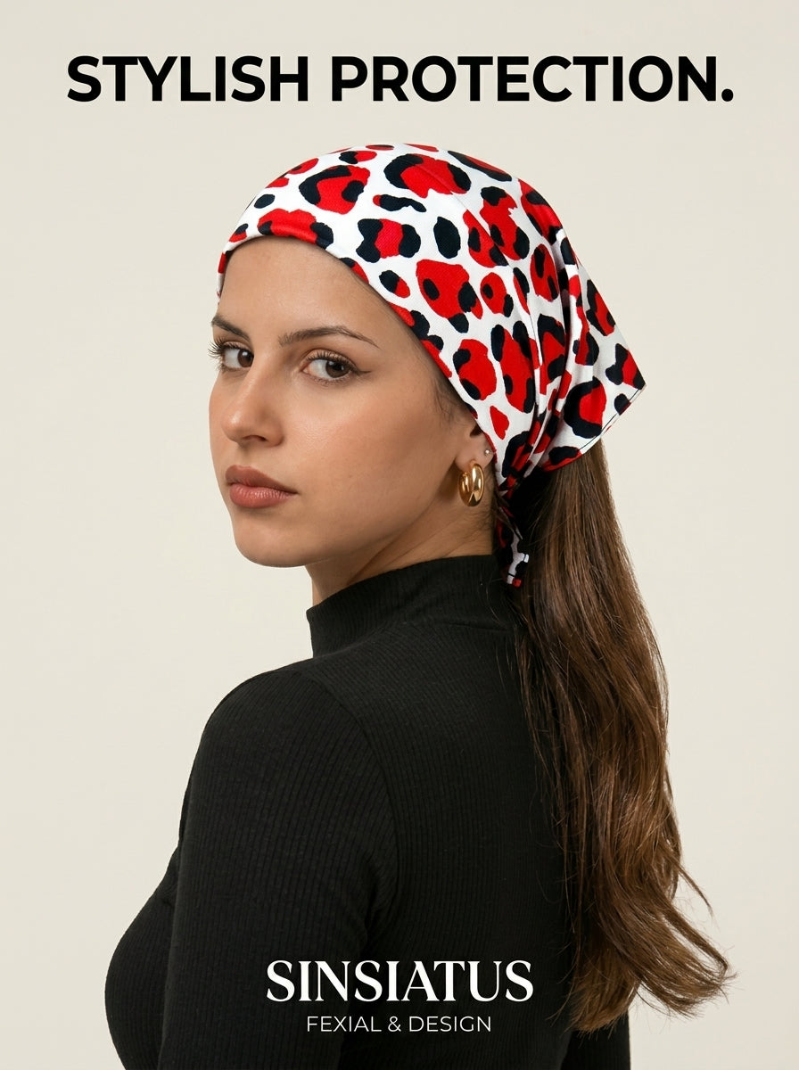 Wild Leopard Print Hair Bandana Headband – Elastic Hair Wrap Kerchief