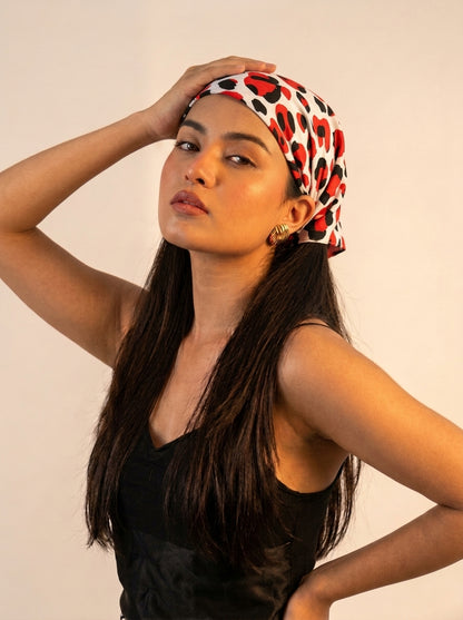 Wild Leopard Print Hair Bandana Headband – Elastic Hair Wrap Kerchief