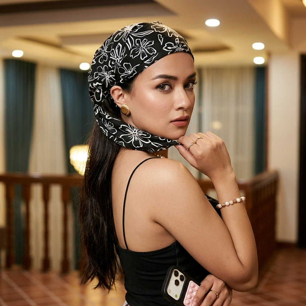 Premium Silk Headband for Girls | Under Helmet & Lifestyle Wear