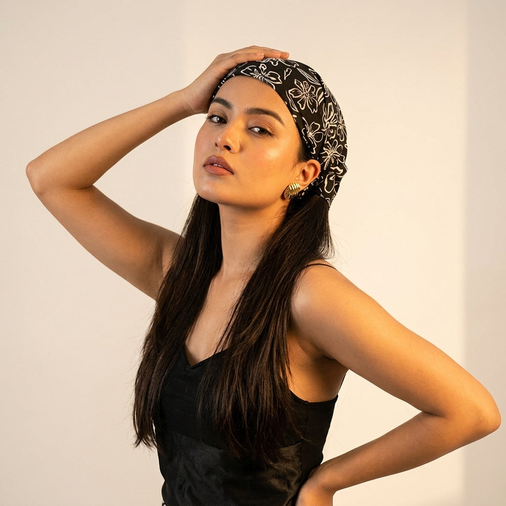 Premium Silk Headband for Girls | Under Helmet & Lifestyle Wear