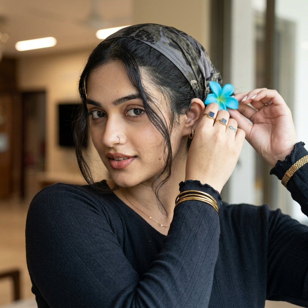 Premium Silk Headband for Girls | Under Helmet & Lifestyle Wear