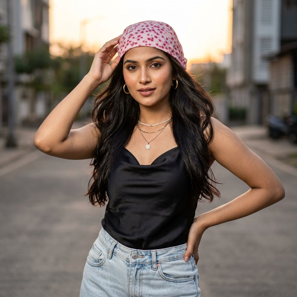 Premium Silk Headband for Girls | Under Helmet & Lifestyle Wear