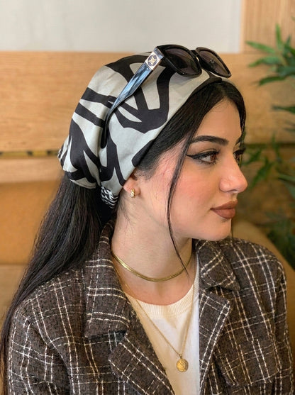 Boho Retro Abstract Print Hair Bandana & Headband Wrap