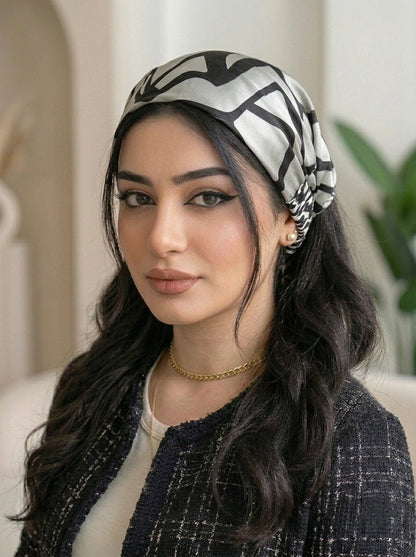 Boho Retro Abstract Print Hair Bandana & Headband Wrap