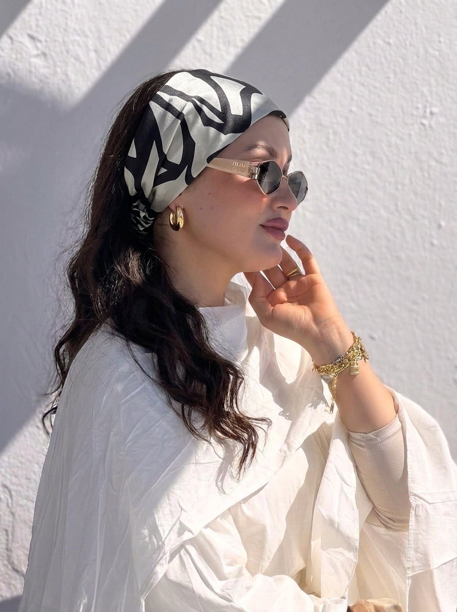 Boho Retro Abstract Print Hair Bandana & Headband Wrap