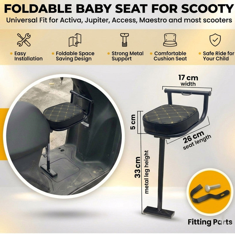 Kids Add-On Scooty Seat - Universal Fit, Foldable & Easy to Fit