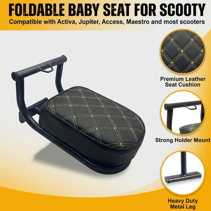 Kids Add-On Scooty Seat - Universal Fit, Foldable & Easy to Fit